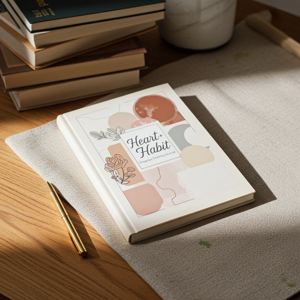 Heart + Habit Progress Tracking Journal - Earthy