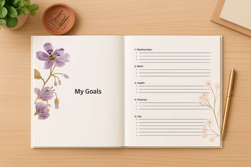 Heart + Habit Progress Journal - Floral
