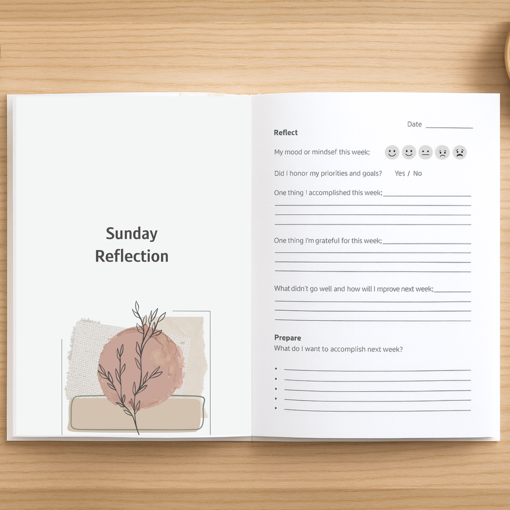Heart + Habit Progress Tracking Journal - Earthy