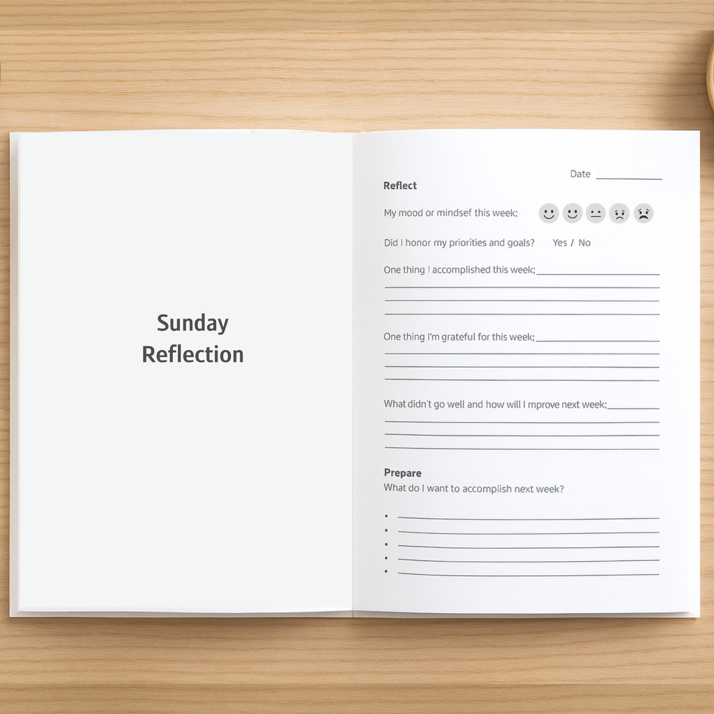 Heart + Habit Progress Tracking Journal - Stripes