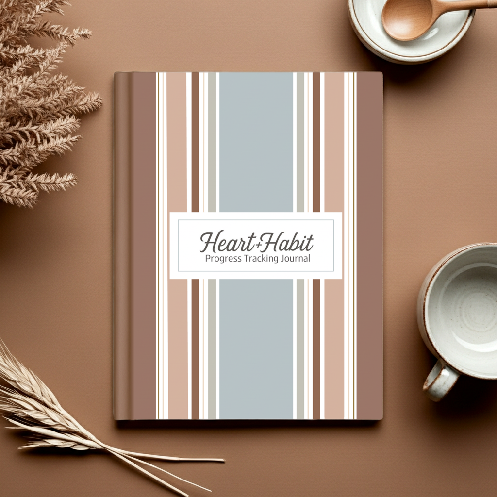 Heart + Habit Progress Tracking Journal - Stripes