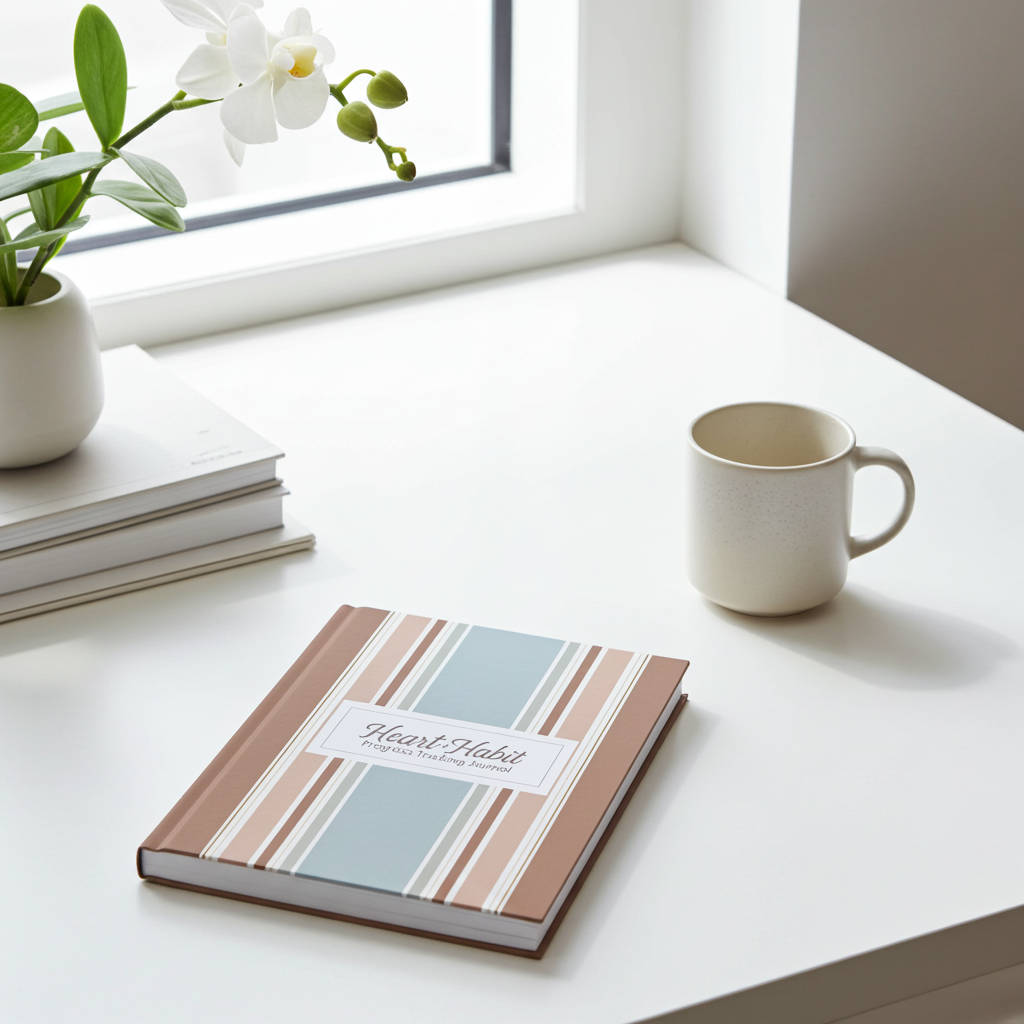 Heart + Habit Progress Tracking Journal - Stripes